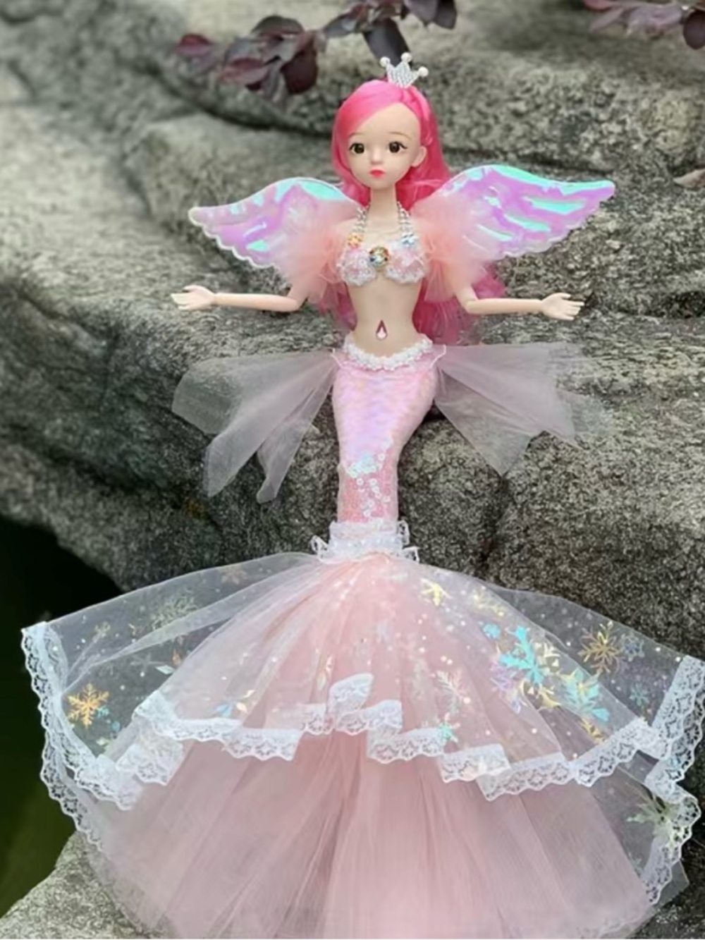 Fantasy Mermaid Princess Doll - Pink - Picture 3 of 8